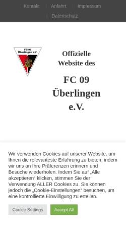 Vorschau der mobilen Webseite fc09ueberlingen.de, FC 09 Überlingen e.V.