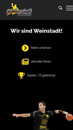 Vorschau der mobilen Webseite www.sg-weinstadt.de, HSG Weinstadt