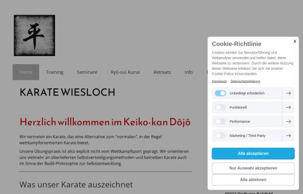 Vorschau von www.karate-wiesloch.de, Karate-Dôjô Wiesloch