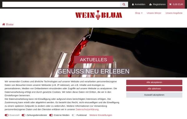 Vorschau von www.weinblum.de, Weinhaus Blum