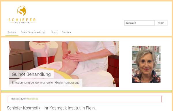 Vorschau von www.schiefer-kosmetik.de, Kosmetik-Institut Schiefer