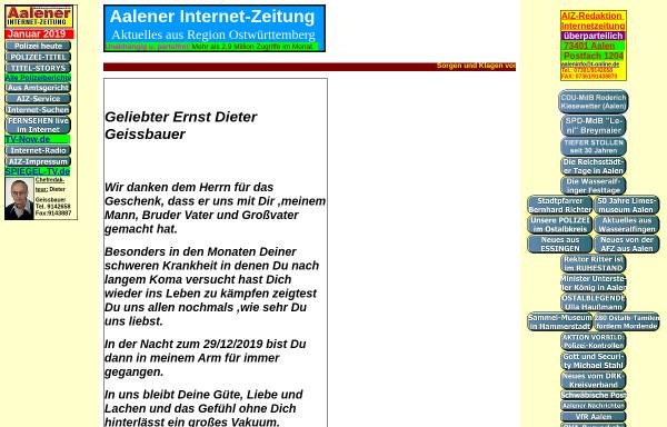 Vorschau von www.aaleninfo.de, Aalener Internet-Zeitung