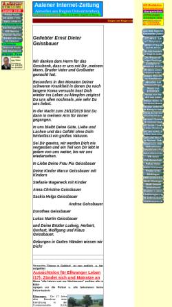 Vorschau der mobilen Webseite www.aaleninfo.de, Aalener Internet-Zeitung