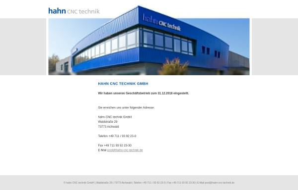 Vorschau von www.hahn-cnc-technik.de, Hahn CNC-Technik