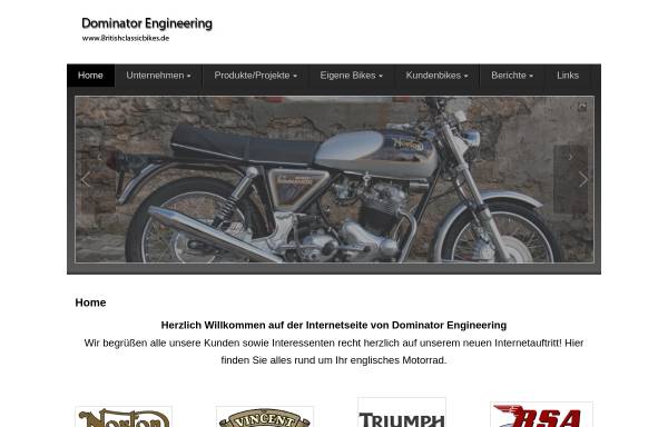 Vorschau von www.britishclassicbikes.de, Dominator Engineering