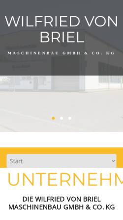 Vorschau der mobilen Webseite vonbriel-maschinenbau.de, Maschinenbau Wilfried von Briel