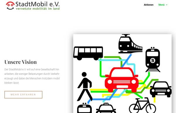 Vorschau von www.stadtmobil-ev.de, CarSharing Initiative