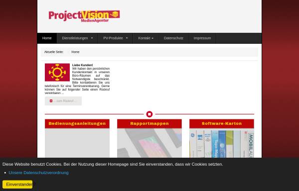 Vorschau von www.project-vision.de, Digital Printing und Marketing Services