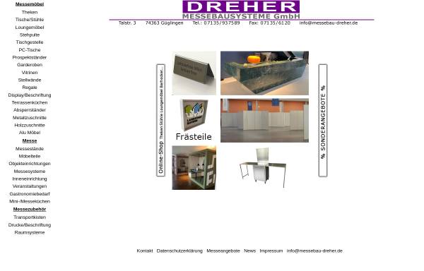 Vorschau von www.messebau-dreher.de, Dreher Messebausysteme