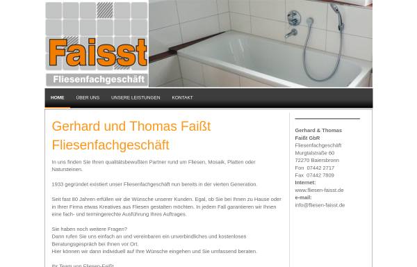 Vorschau von www.fliesen-faisst.de, Gerhard Faißt, Fliesenfachgeschäft