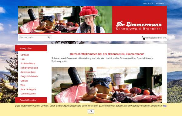 Vorschau von www.brennerei-zimmermann.de, Dr. Klaus E. Zimmermann e.K.