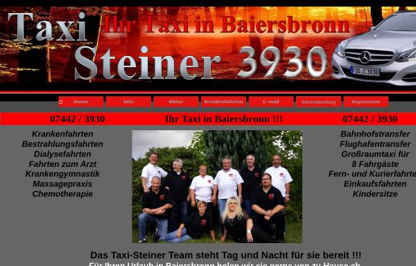 Vorschau von www.taxi-steiner.de, Taxi Steiner