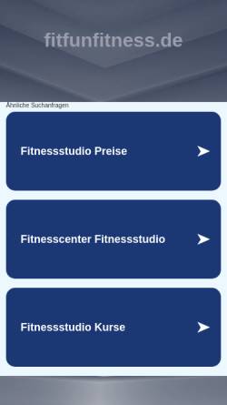 Vorschau der mobilen Webseite www.fitfunfitness.de, Fit&Fun Fitness-Club