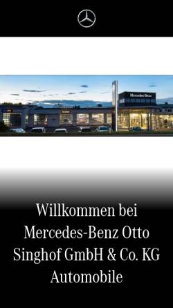Vorschau der mobilen Webseite www.singhof.mercedes-benz.de, Mercedesvertragshändler Singhof Otto KG
