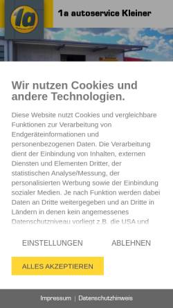 Vorschau der mobilen Webseite kleiner.go1a.de, Kfz-Meister Kleiner