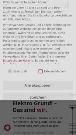 Vorschau der mobilen Webseite www.elektro-grundl.de, Elektro Grundl GmbH