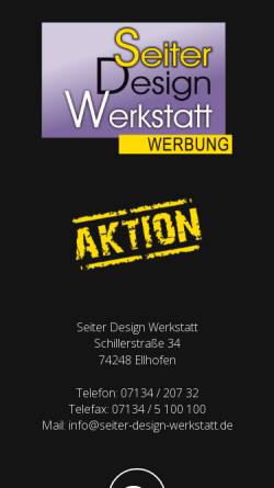 Vorschau der mobilen Webseite www.seiter-design-werkstatt.de, Seiter Design Werkstatt