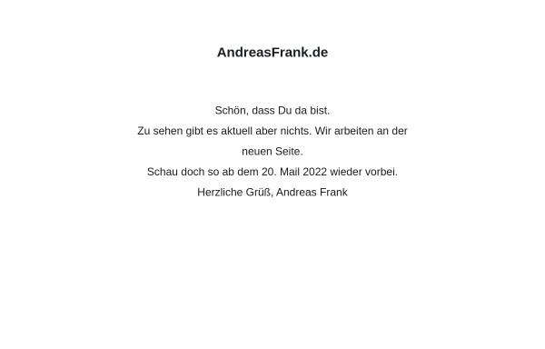 Vorschau von www.andreasfrank.de, Andreas Frank