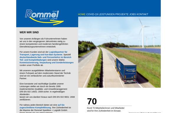 Vorschau von www.rommel-spedition.de, Rommel Spedition + Logistik GmbH