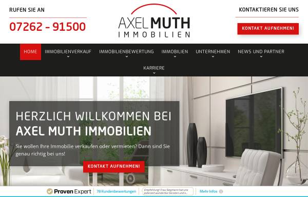 Vorschau von www.muth-immo.de, Axel Muth Immobilien und Wohnbau