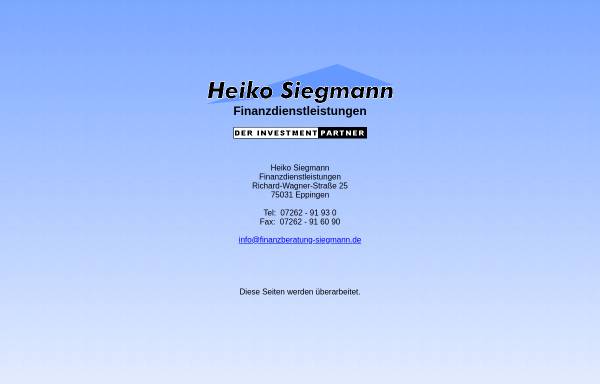 Heiko Siegmann - Finanzberatung