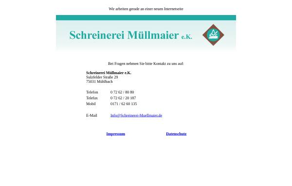 Vorschau von www.schreinerei-muellmaier.de, Schreinerei Müllmaier GmbH
