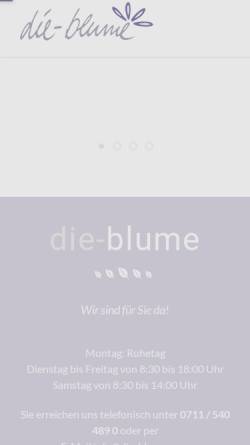 Vorschau der mobilen Webseite www.die-blume.com, Die Blume