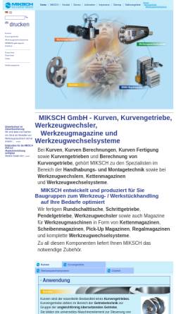 Vorschau der mobilen Webseite www.miksch.de, Miksch GmbH