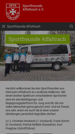 Vorschau der mobilen Webseite www.sportfreunde-affaltrach.de, Sportfreunde Affaltrach