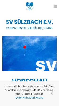 Vorschau der mobilen Webseite www.svs-frauenfussball.de, SV Sülzbach - Frauenfußball