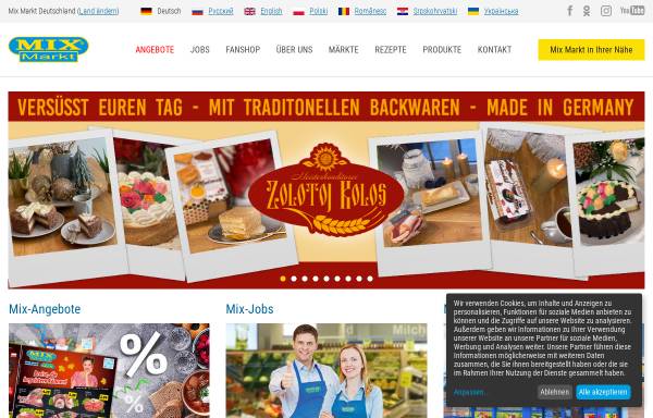 Vorschau von www.mixmarkt.eu, Mix GmbH Lebensmittelhandel