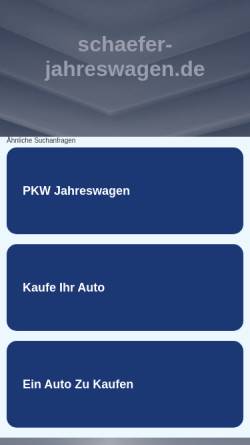Vorschau der mobilen Webseite www.schaefer-jahreswagen.de, Schäfer GmbH