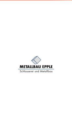 Vorschau der mobilen Webseite www.metallbau-epple.de, Schlosserei und Metallbau Epple