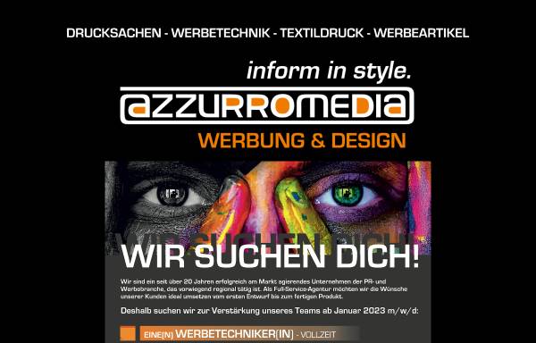 Vorschau von www.azzurro-media.de, Azurromedia Webdesign