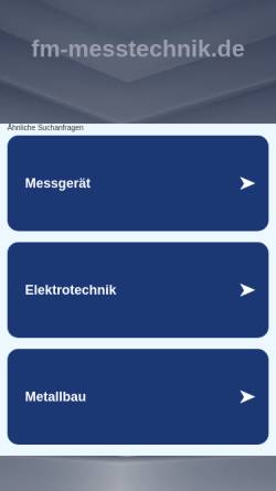 Vorschau der mobilen Webseite www.fm-messtechnik.de, Fischer Messtechnik