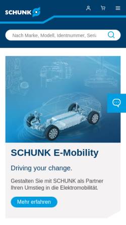 Vorschau der mobilen Webseite de.schunk.com, Schunk GmbH & Co. KG