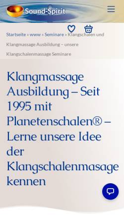 Vorschau der mobilen Webseite www.klangmassage.de, Abaton Vibra