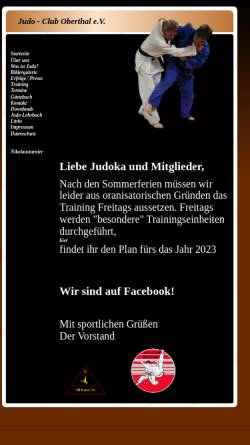 Vorschau der mobilen Webseite www.judoclub-oberthal.de, JC Judoclub Oberthal