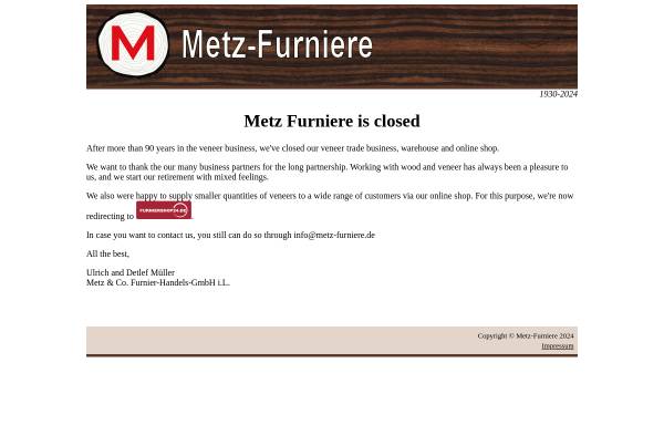 Vorschau von www.metz-furniere.de, Metz-Furniere Handels GmbH