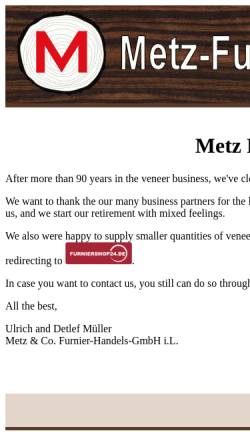 Vorschau der mobilen Webseite www.metz-furniere.de, Metz-Furniere Handels GmbH