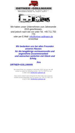 Vorschau der mobilen Webseite www.ortner-gollmann.de, Ortner und Gollmann GmbH & Co KG
