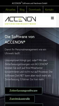 Vorschau der mobilen Webseite www.accenon.de, Accenon Software und Hardware GmbH