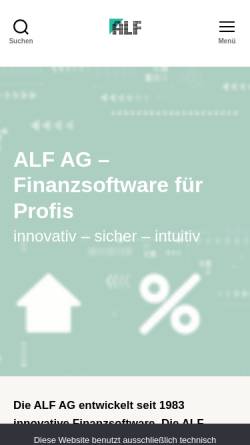 Vorschau der mobilen Webseite www.alfag.de, ALF Software AG