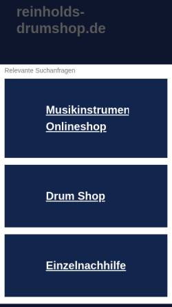 Vorschau der mobilen Webseite www.reinholds-drumshop.de, Reinhold's Drumshop