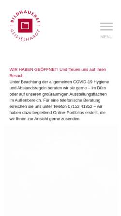 Vorschau der mobilen Webseite www.geisselhardt.de, Klaus Geisselhardt, Steinbildhauer