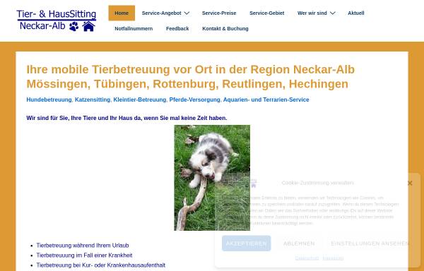 Vorschau von www.tier-haus-sitting.de, Tier- & HausSitting Neckar-Alb, Ilona Deischle