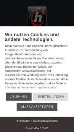 Vorschau der mobilen Webseite www.fahrschule-h4.de, Fahrschule H4