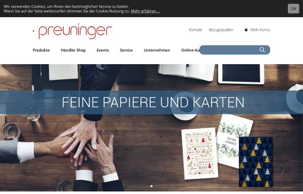 Vorschau von www.preuninger.com, Papier-Preuninger GmbH & Co