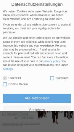 Vorschau der mobilen Webseite www.rae-clauss-schaefer.de, Rechtsanwälte Klasaka- Clauss- Schäfer