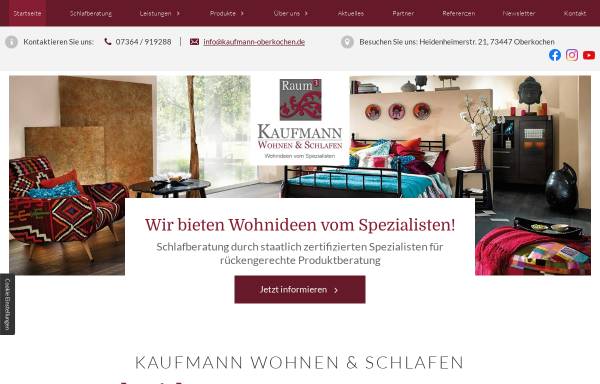 Vorschau von www.kaufmann24.info, Kaufmann Wohnen + Schlafen
